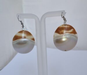 Mother of pearl two sided earrings