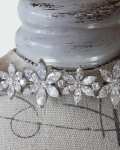 Bridal Headband with cubic zirconia