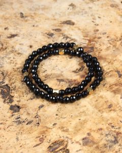 black jade strech bracelet semi precious