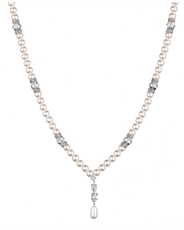 supreme swarovski necklace pearl