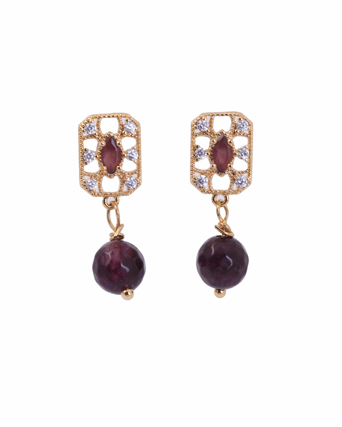 Ophelia agate earrings